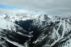36 Turbulent Creek, Beersheba Peak, Mount Turbulent From Helicopter Between Mount Assiniboine And Canmore In Winter